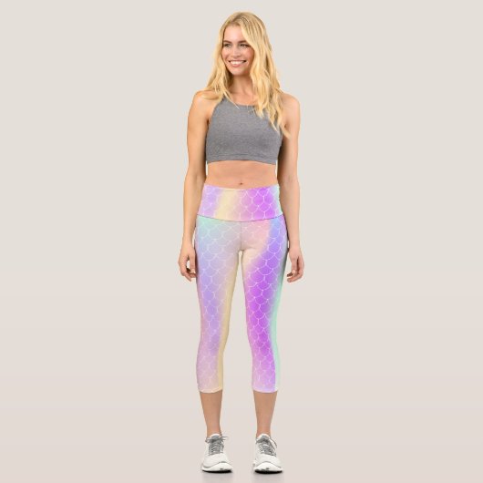 holographic siren with gradient scales capri leggings (Vorderseite)
