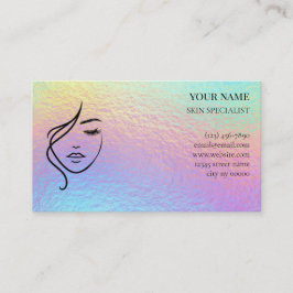 Holographic Skincare & Beauty After Care Card Terminkarte