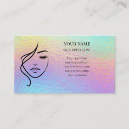 Holographic  Skincare & Beauty After care Card Terminkarte