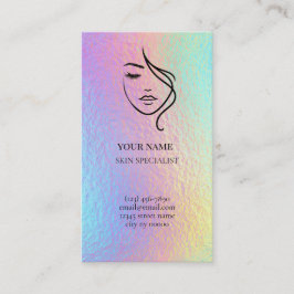 Holographic Skincare & Beauty Appointment Card Terminkarte