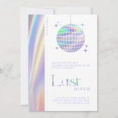 Holographic Space Last Disco Junggeselinnen-Abschi Einladung (Vorderseite)