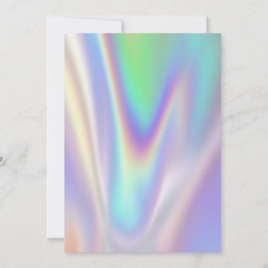 Holographic Space Last Disco Junggeselinnen-Abschi Einladung (Rückseite)