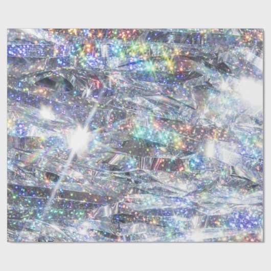 Holographic Sparkle Glitzer Geschenkpapier (Flach)