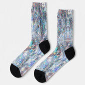 Holographic Sparkle Glitzer Socken (Linkes Detail)