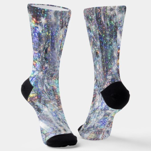 Holographic Sparkle Glitzer Socken (Gewinkelt)