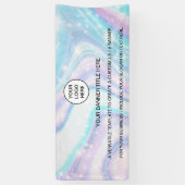 Holographic Sparkle Opal Iridescent Business Banner (Vertikal)