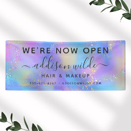 Holographic Sparkle Opal Iridescent Business Banner