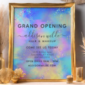Holographic Sparkle Opal Iridescent Business Flyer