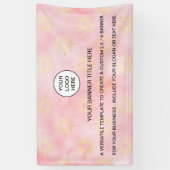 Holographic Sparkle Opal Iridescent business pink Banner (Vertikal)