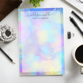 Holographic Sparkle Opal Iridescent Business Post-it Klebezettel