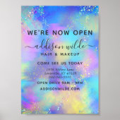 Holographic Sparkle Opal Iridescent Business Poster (Vorne)