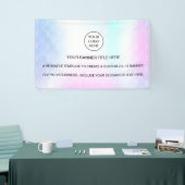 Holographic Sparkle Opal Iridescent-Geschäftszeich Banner (Messeveranstaltung)