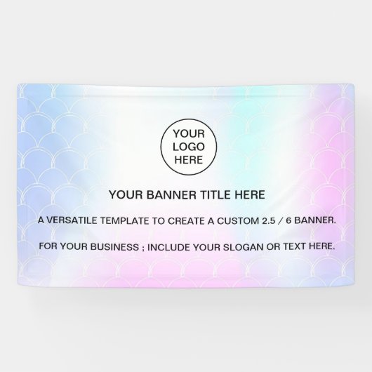 Holographic Sparkle Opal Iridescent-Geschäftszeich Banner (Horizontal)