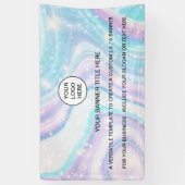 Holographic Sparkle Opal Iridescent-Geschäftszeich Banner (Vertikal)