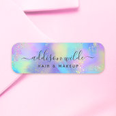 Holographic Sparkle Opal Iridescent Namensschild