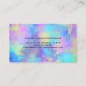 Holographic Sparkle Opal Iridescent Terminkarte (Rückseite)