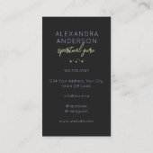 Holographic Spiritual Crystals Mystic Black Visitenkarte (Rückseite)