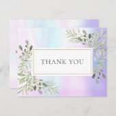 Holographic Spring Blätter Business Dankeschön Car Dankeskarte (Vorne/Hinten)