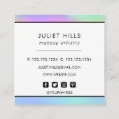 Holographic Square Business Card Quadratische Visitenkarte (Rückseite)