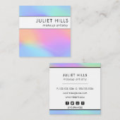 Holographic Square Business Card Quadratische Visitenkarte (Vorne/Hinten)