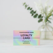 Holographic Texture Modern Niedliche Loyalty Card Treuekarte (Stehend Vorderseite)