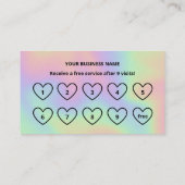 Holographic Texture Modern Niedliche Loyalty Card Treuekarte (Rückseite)