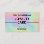 Holographic Texture Modern Niedliche Loyalty Card Treuekarte (Vorderseite)