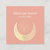 Holographic Third EYE Moon Yoga Spiritual Coach Quadratische Visitenkarte (Vorderseite)