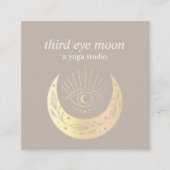 Holographic Third EYE Moon Yoga Spiritual Coach Quadratische Visitenkarte (Vorderseite)