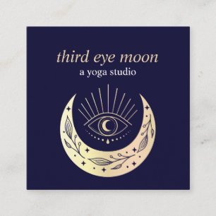 Holographic Third EYE Moon Yoga Spiritual Coach Quadratische Visitenkarte