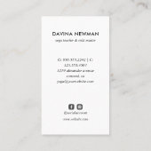 Holographic Third EYE Moon Yoga Spiritual Coach Visitenkarte (Rückseite)