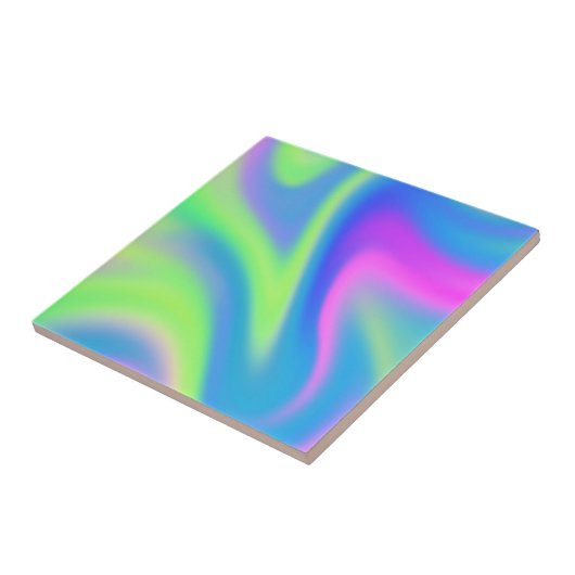 Holographic Tie Dye Ceramic Tile Fliese (Seite)