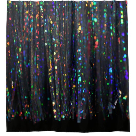 Holographic Tinsel Glam #1 #retro #wall #art Duschvorhang (Vorderseite)