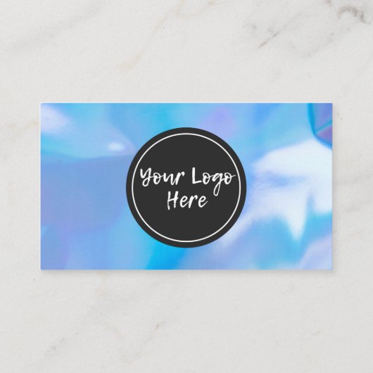 Holographic Trendy Salon Danke Business Card Visitenkarte (Rückseite)