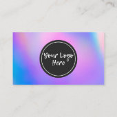 Holographic Trendy Salon Danke Business Card Visitenkarte (Rückseite)