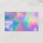 Holographic Trendy Salon Vielen Dank Visitenkarte (Rückseite)