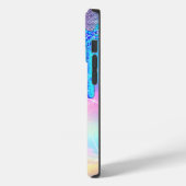 Holographic Unicorn Blume Glitzer Case-Mate iPh iPhone Hülle (Rückseite / Links)