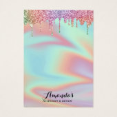 Holographic Unicorn Glitzer Tropfen Earring Displa (Rückseite)