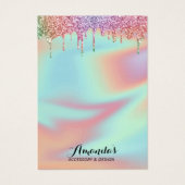 Holographic Unicorn Glitzer Tropfen Earring Displa (Vorderseite)