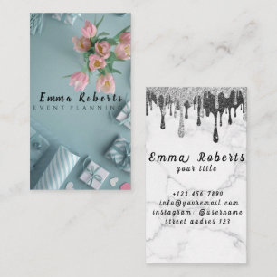 Holographic Unicorn Glitzer Tropfens Beauty Salon Visitenkarte