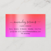 Holographic Unicorn Gold Confetti Boutique Shop Visitenkarte (Rückseite)