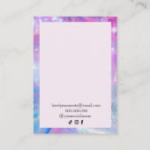 Holographic Unicorn Necklace Ohrringe Visitenkarte (Rückseite)