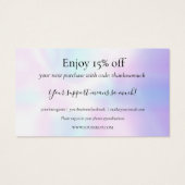 Holographic Vielen Dank für die Rabattkarte (Rückseite)