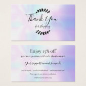 Holographic Vielen Dank für die Rabattkarte (Vorne & Hinten)