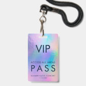 Holographic VIP All Access Pass Konzert Backstage Ausweis (Vorderseite mit Lanyard)