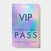 Holographic VIP All Access Pass Konzert Backstage Ausweis (Rückseite)