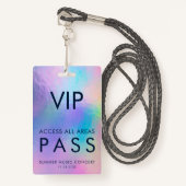 Holographic VIP All Access Pass Konzert Backstage Ausweis (Vorderseite mit Schlüsselband)
