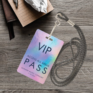 Holographic VIP All Access Pass Konzert Backstage Ausweis
