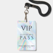 Holographic VIP All Access Pass Spring Break Party Ausweis (Vorderseite mit Lanyard)