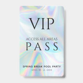 Holographic VIP All Access Pass Spring Break Party Ausweis (Rückseite)